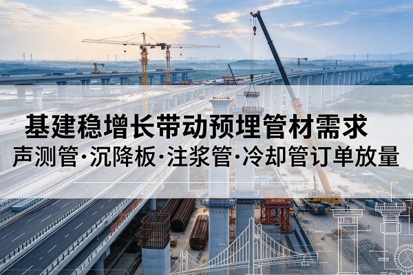 古浪基建稳增长带动预埋监测管材需求，声测管、沉降板、注浆管订单持续放量